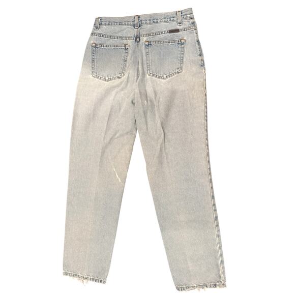 Liz Claiborne Vintage High Rise Mom Jeans 8 Light Wash Distressed 90s Denim - Picture 4 of 9